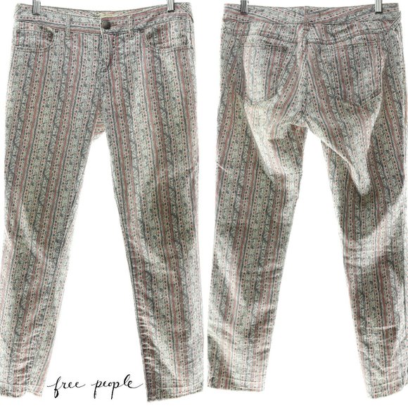 Free People Pants - Free People Pants Size Women's 29 Gray Pink Cream